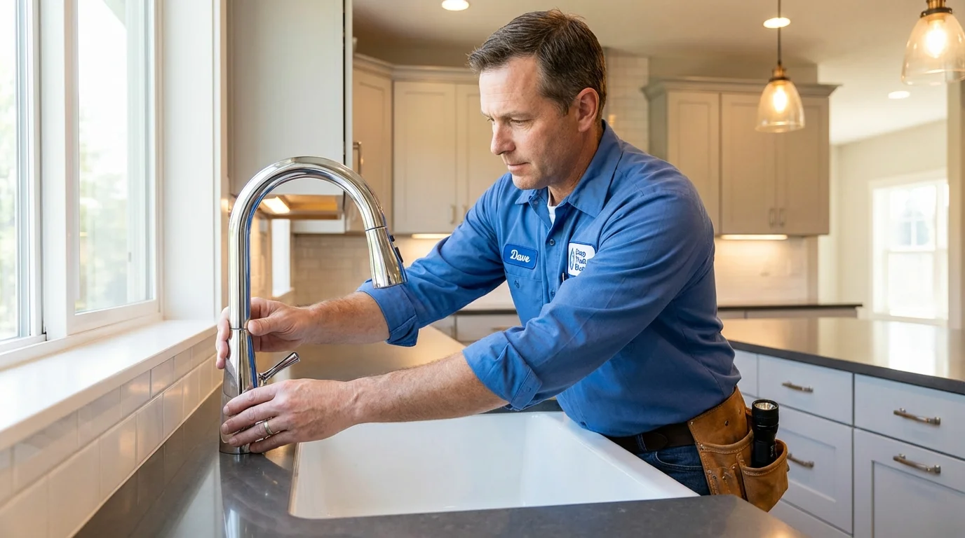 Kitchen faucet installation by Johns Plumbing LLC in Shafer