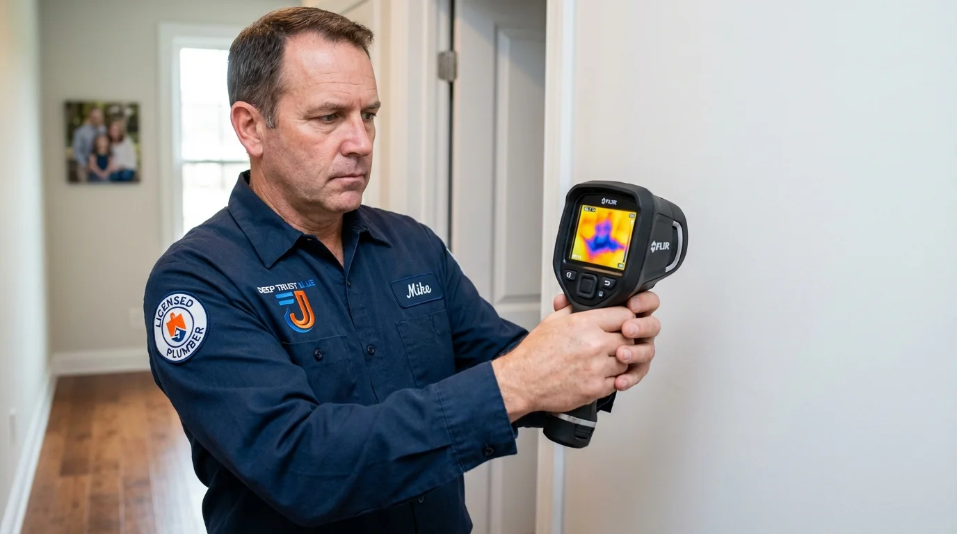 Thermal imaging leak detection by Johns Plumbing LLC in Shafer